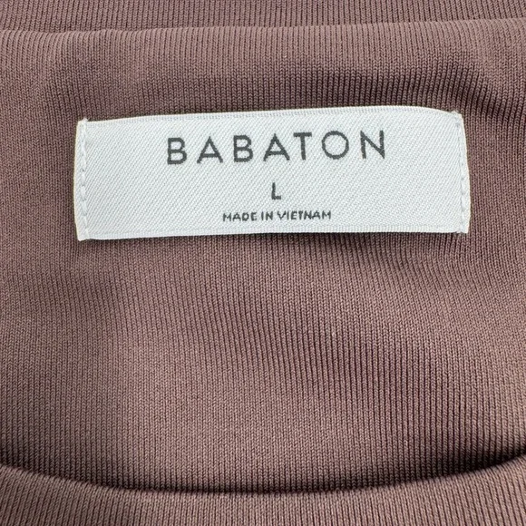 Babaton Contour Crew Neck Sleeveless Bodysuit Dark Brown L Aritzia Coffee - Picture 3 of 7